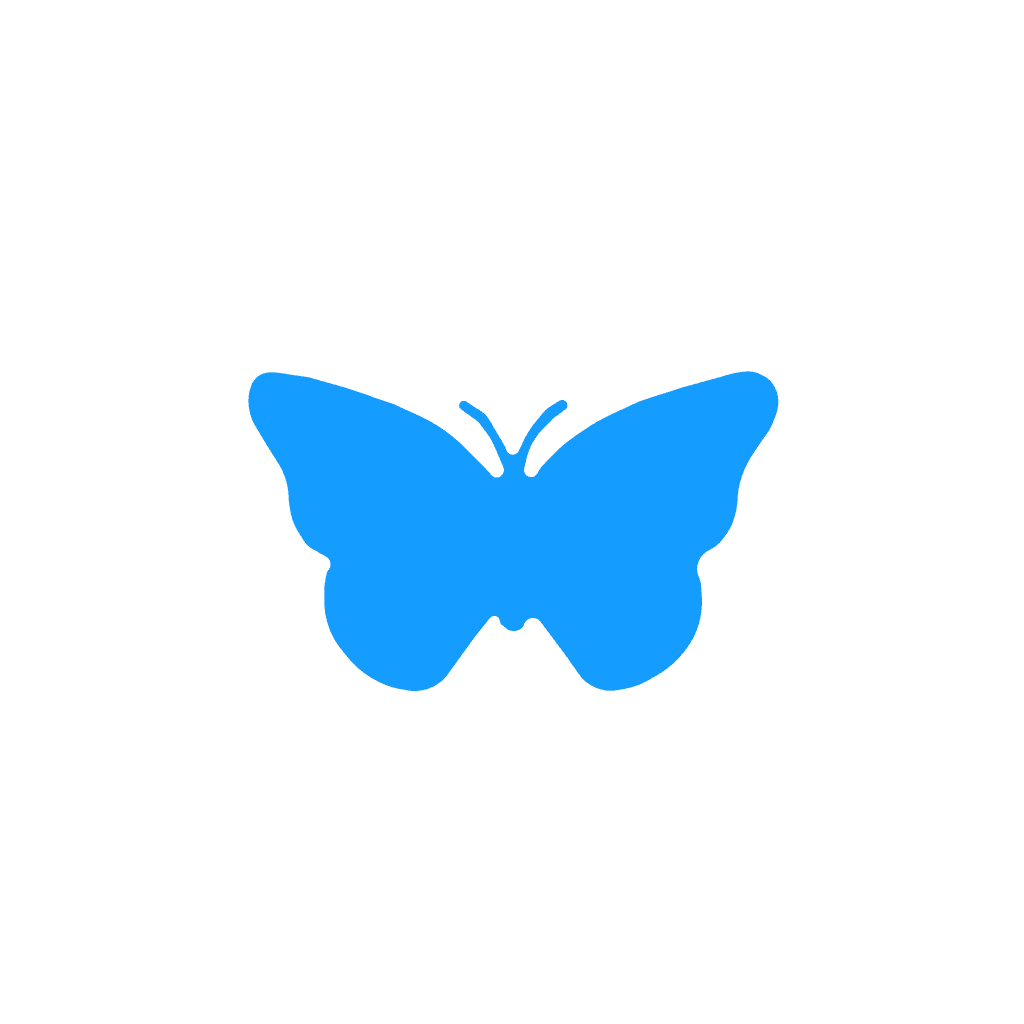 Blue Monarch Butterfly